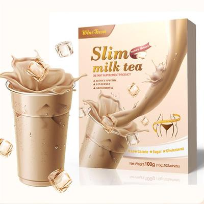 跨境Weight loss  slim milk tea Strawberry Taro slimming tea