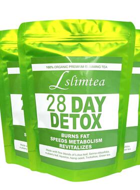 外贸现货28 days teatox flat tummy weight loss tea 28天茶包