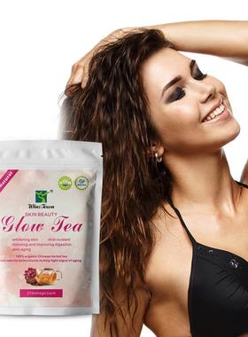 跨境Winstown glow tea玫瑰花草茶Skin whitening Anti aging tea