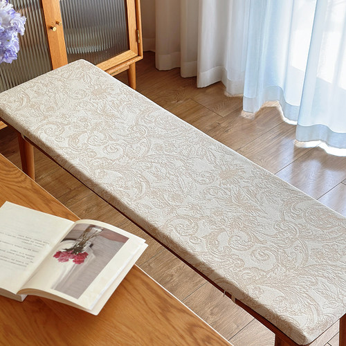 复古雪尼尔长凳坐垫可拆洗海绵垫