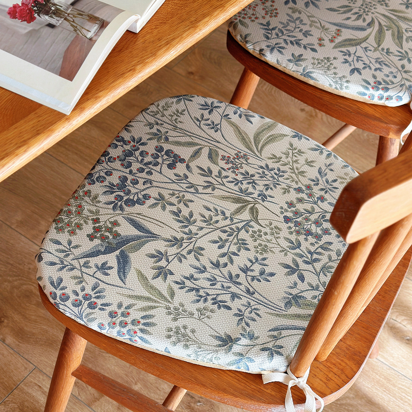 马蹄形坐垫法式复古碎花餐椅垫美式田园风棉麻椅子垫防滑加厚座垫,居家布艺,椅垫,淘宝优惠券,粉丝福利购,淘宝优惠卷