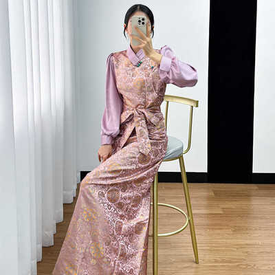 女款名族风博拉藏式连衣裙春季