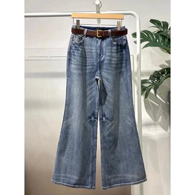 MM商场同款2026春季新款百搭高腰直筒阔腿休闲牛仔裤女4H2251501