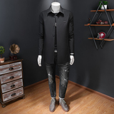 2025新款男士夹克商务行政轻外套中长款翻领6812p170（长期有货），男装夹克，钱塘721