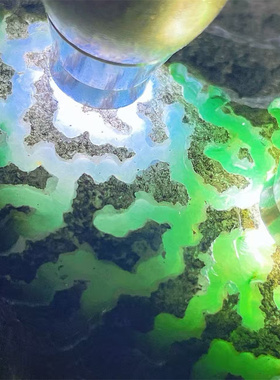 W57819  缅甸天然翡翠原石老坑莫西沙场口开窗手镯料 重5.7公斤