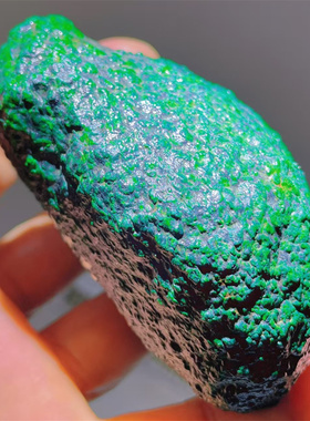 F03432 缅甸天然翡翠原石老坑木那场口色料 重0.3公斤