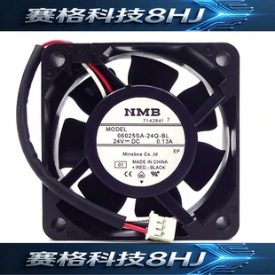 原装NMB 06025SA-24Q-BL 24V 0.13A 安川1.3KW总线驱动器散热风扇