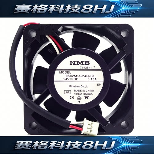 原装NMB 06025SA-24Q-BL 24V 0.13A 安川1.3KW总线驱动器散热风扇