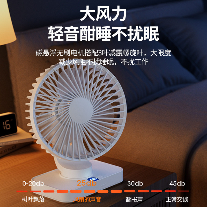 早鱼桌面小风扇迷你usb充电款便携式办公宿舍学生家用大风力图片