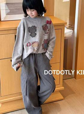 DOTDOTLY女中大童KT猫T恤套装