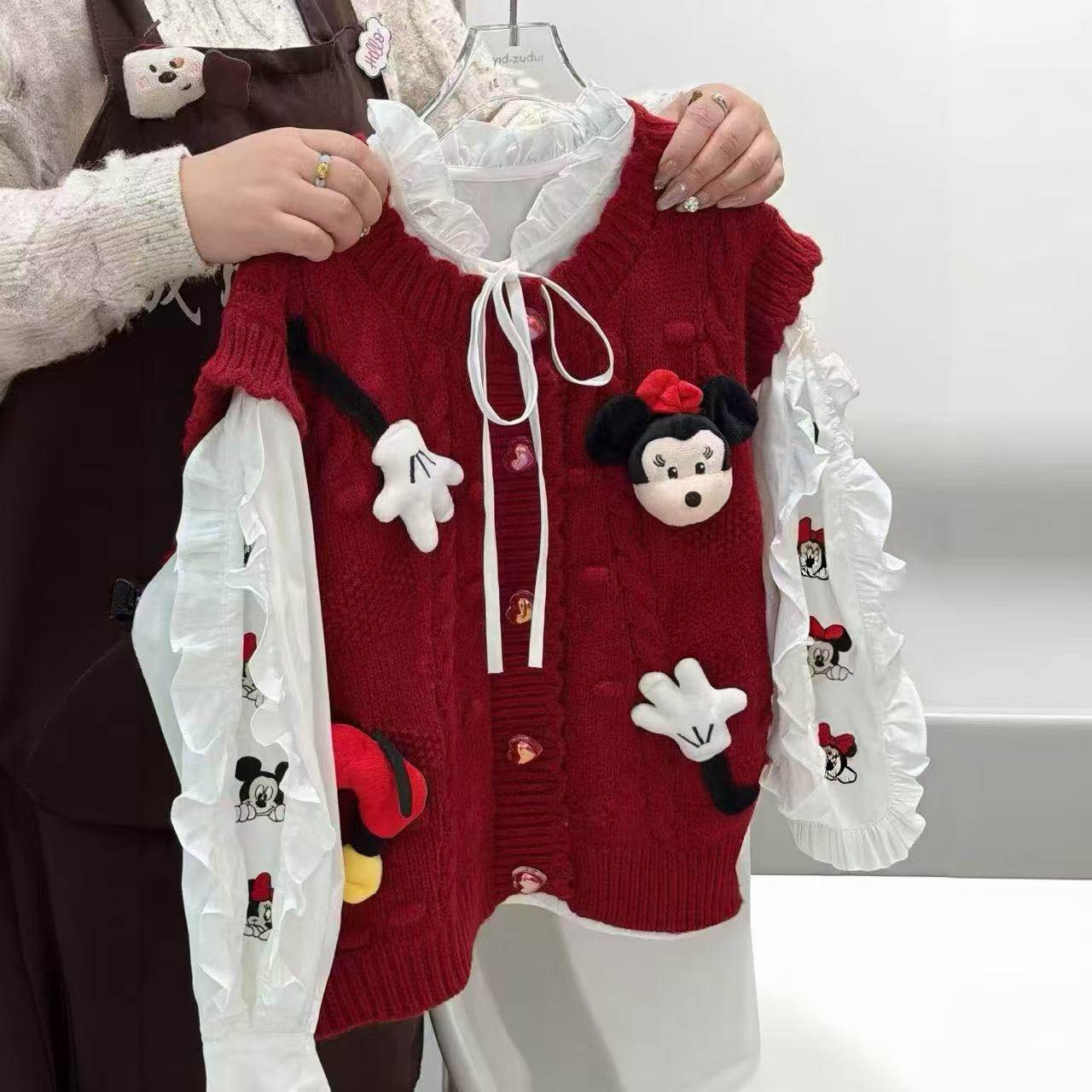 熙爱女童2025冬季新品中大童韩版卡通立体米奇年款马甲开衫衬,童装/婴儿装/亲子装,马甲,淘宝优惠券,粉丝福利购,淘宝优惠卷