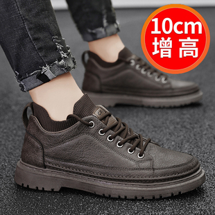 男鞋 百搭内增高英伦男士 增高鞋 潮流休闲皮鞋 男10cm8cm6cm韩版 冬季