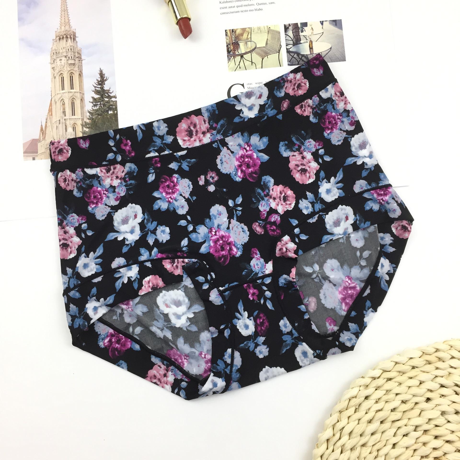 Large size underwear ice silk graphene bottom crotch