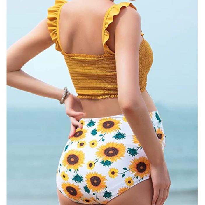 set piece two swimsuit bikini waist high maternity split