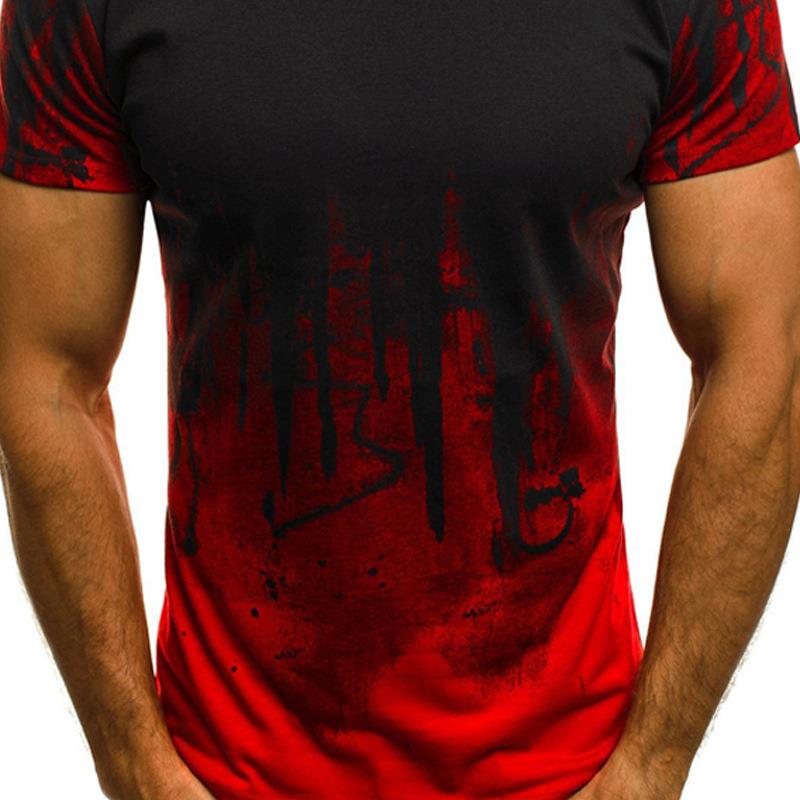 T-shirt short-sleeved thin mens T-shirt personality fitness