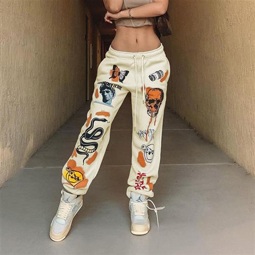 Womens Halloween casual velvet pants plus high womens