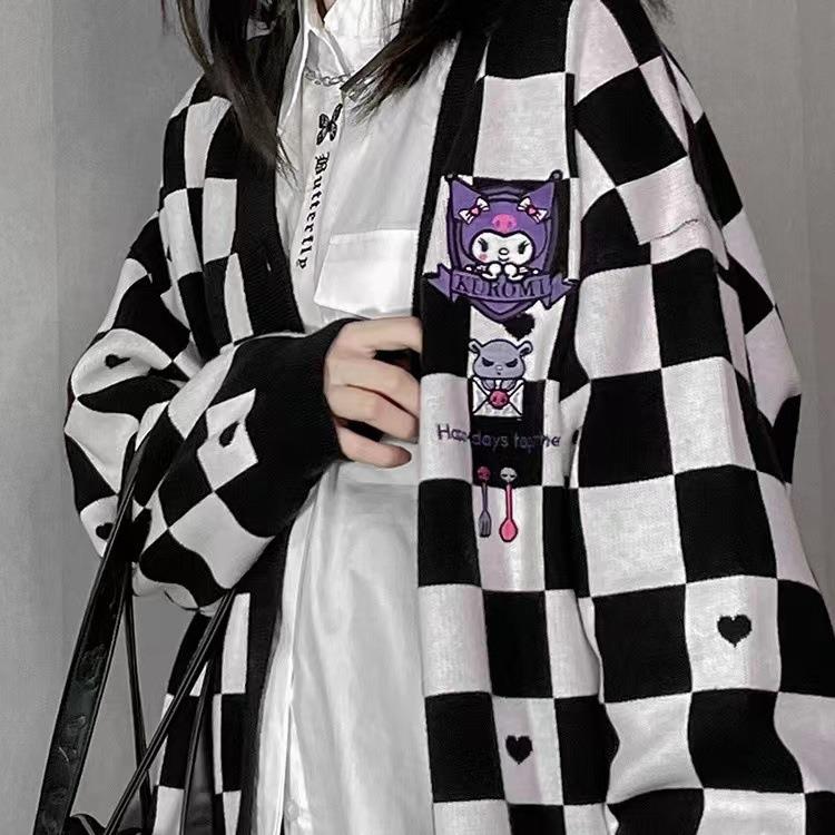 sanrio cardigan sweater for women kuromi coat female autumn