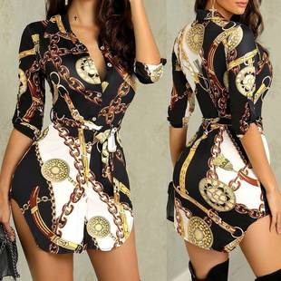 piece womens print two neck outfits quarter peplum
