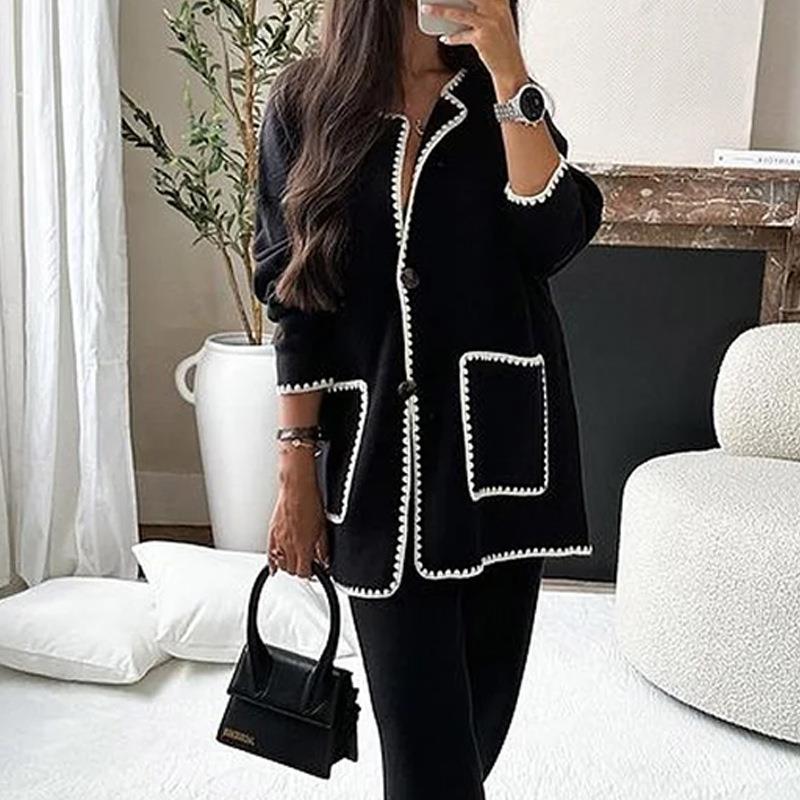 clothes fashion autumn women elegant casual long straight