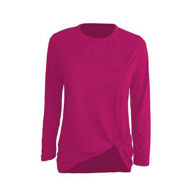 Womens Long Sleeve Twist Top