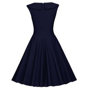 Retro Hepburn Style Swing Womens Sleeveless Spliced