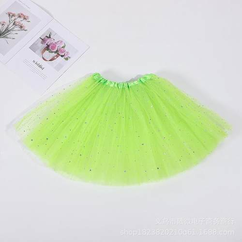 Adult Skirt Glitter Star Layered Mesh Skirt Ballet Dance