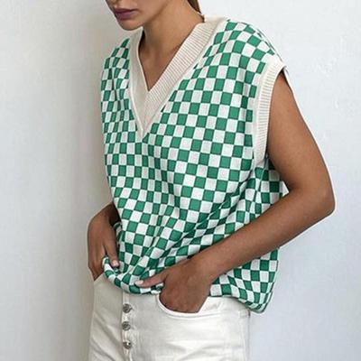 sweater trendy vest woolen short-sleeved V-neck temperament