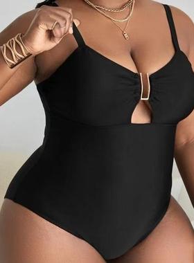 sexy slim one-piece Plus bikini girl sling color female fat