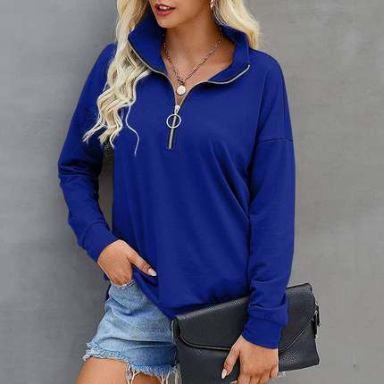 Womens pullover loose-fitting long-sleeved black