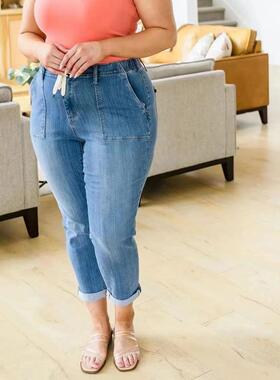 Womens loose harem pants with elastic waist and versatile