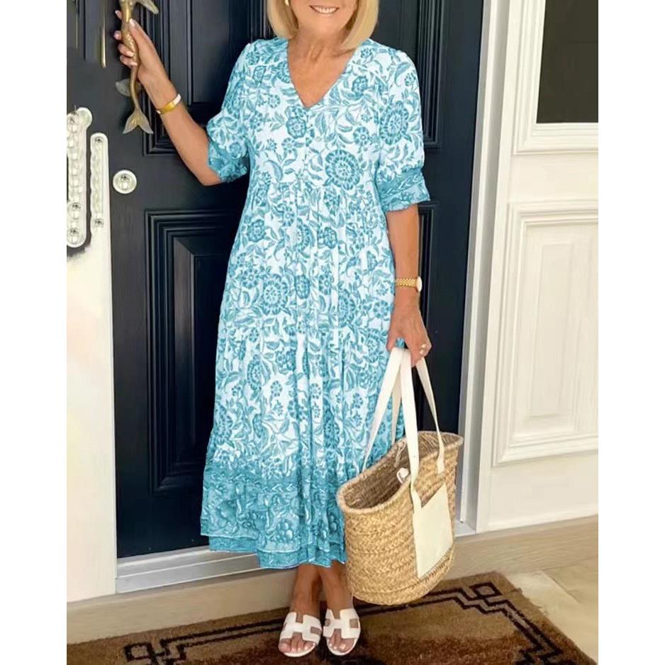 skirt long versatile loose dress beach holiday seaside