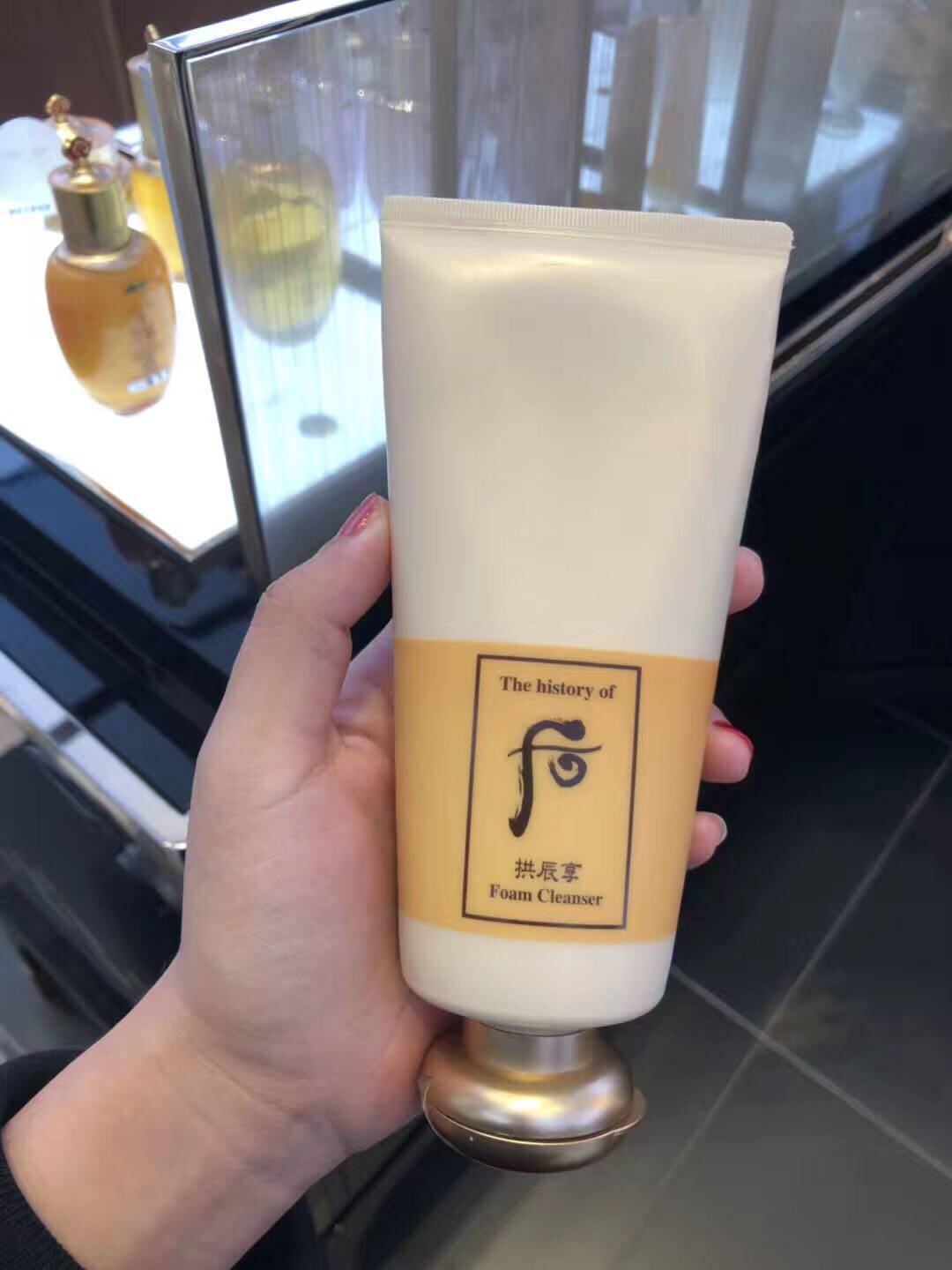 韩国专柜whoo/后拱辰享 泡沫洁面 洗面奶180ml 补水保湿