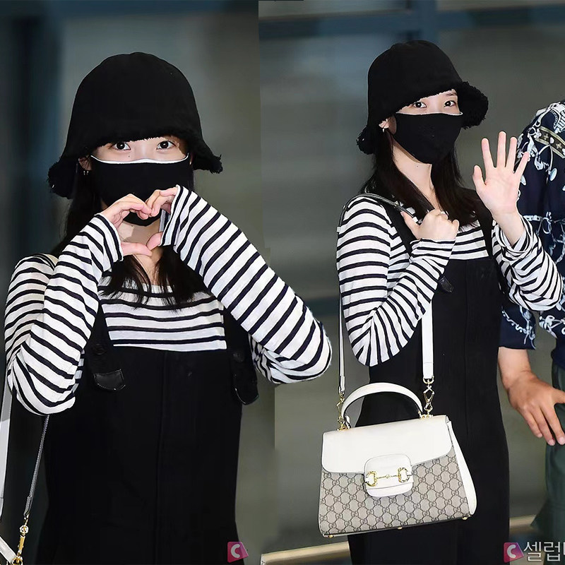 IU李知恩同款夏季吊带连体裤休闲直筒百搭长裤纽扣坑条外穿卫裤女