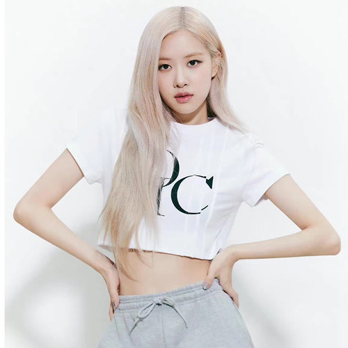 纯棉圆领宽松不规则短款短袖T恤