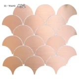 Чешуя дракона для ванной комнаты Интернет знаменитости мозаика наклейка на стену рыбья чешуя веерообразный фон настенная барная стойка для ванной комнаты металлическая матовая декоративная наклейка