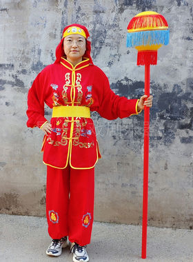 红黄彩色舞龙引龙珠魔法球棒道具