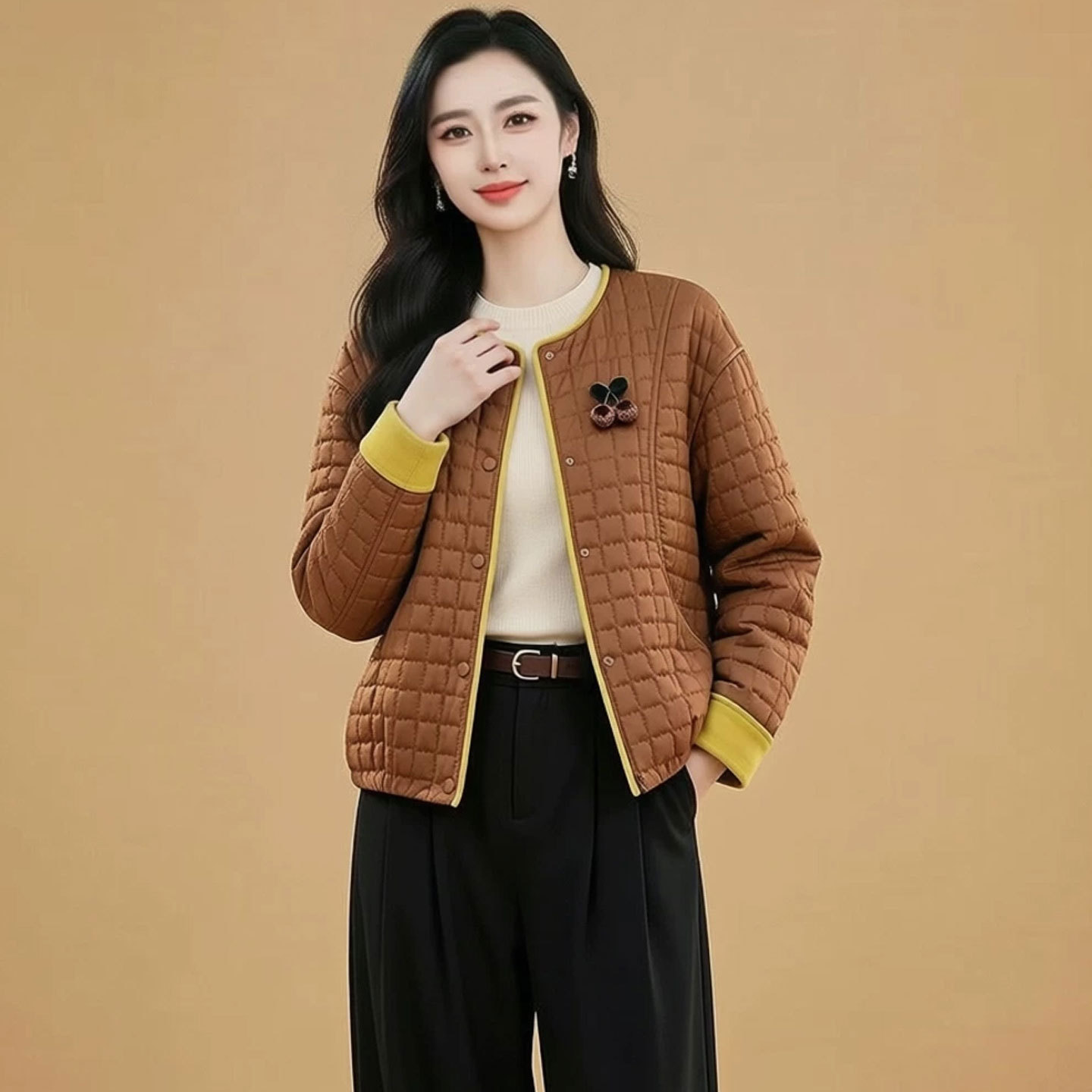 时尚中年妈妈装2026新款气质外套短款洋气减龄上衣夹克中青年女装