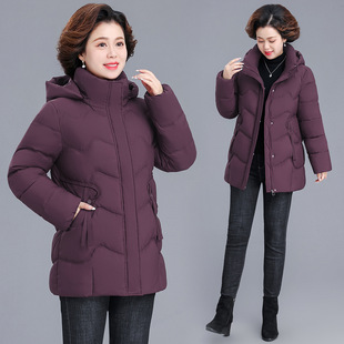 棉服奶奶装 婆婆妈妈冬装 女装 棉袄洋气中老年人中长款 棉衣2025新款