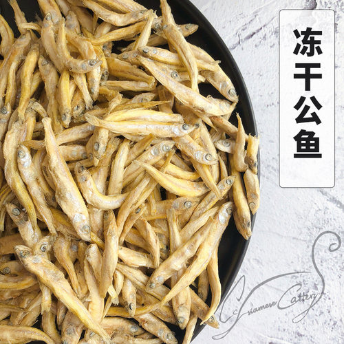 Cc家冻干猫狗零食小鱼干池沼公鱼淡水鱼干100g宠物猫咪佐餐小鱼干