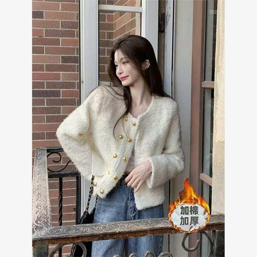 法式高级感小香风毛绒外