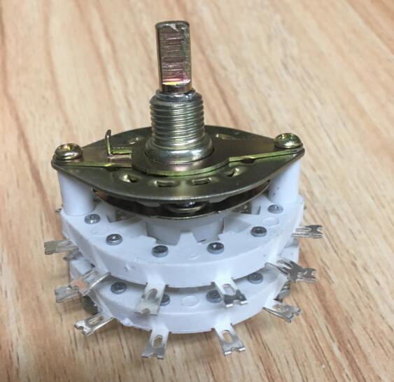 KCT 2X11雙層兩路11檔波段開關 旋轉 扭動 仿陶瓷 大功率音頻轉換