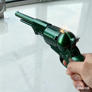 3D打印柯尔特沃克m1847左轮手枪发射器可发射弹簧弹砸炮