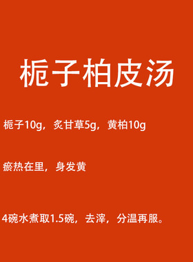 食其时 栀子柏皮汤 瘀热在里 身发黄 2剂 无表证无里实
