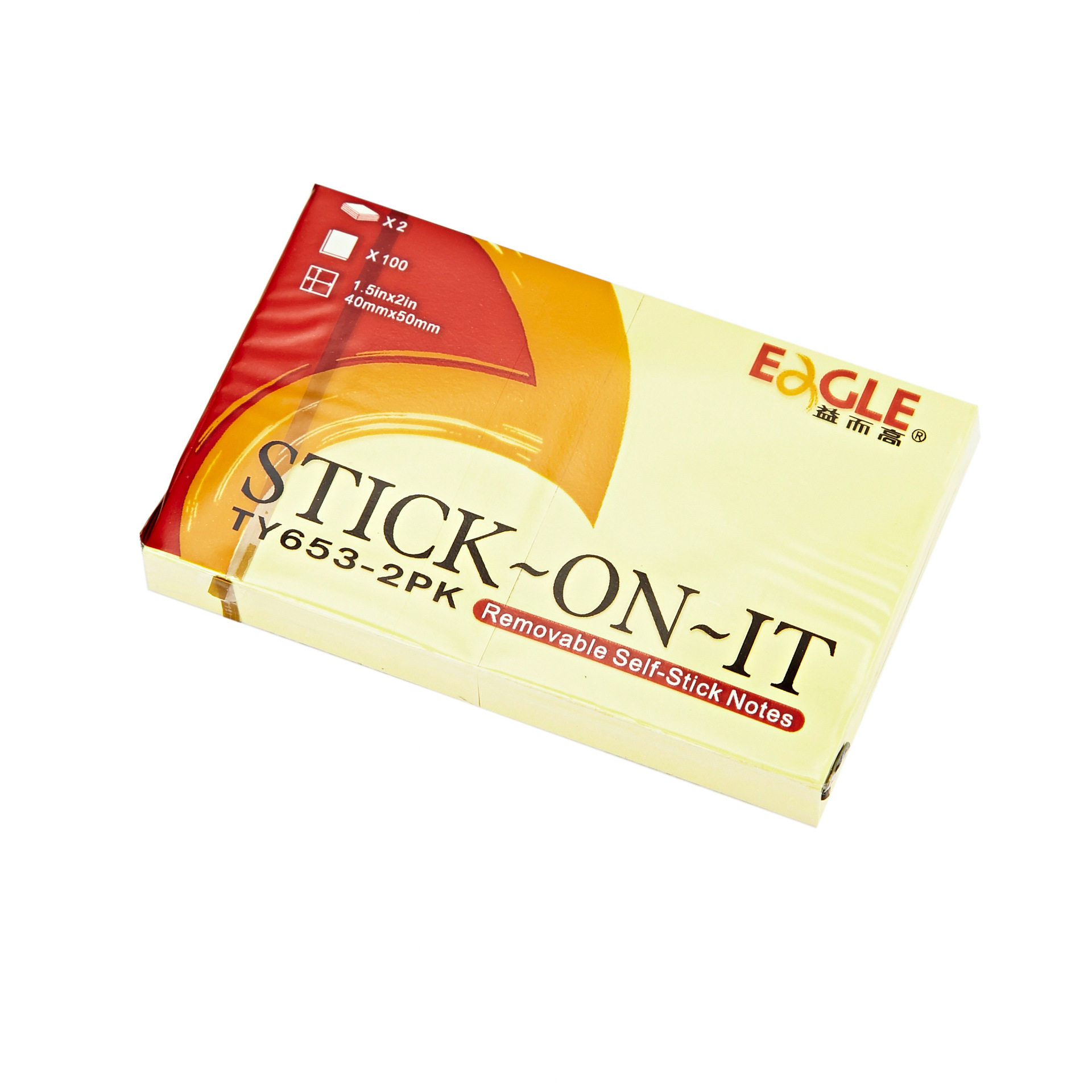 正品益而高ty653-2pk 告示贴n次贴便利贴1.5*2告示贴40*50便签纸