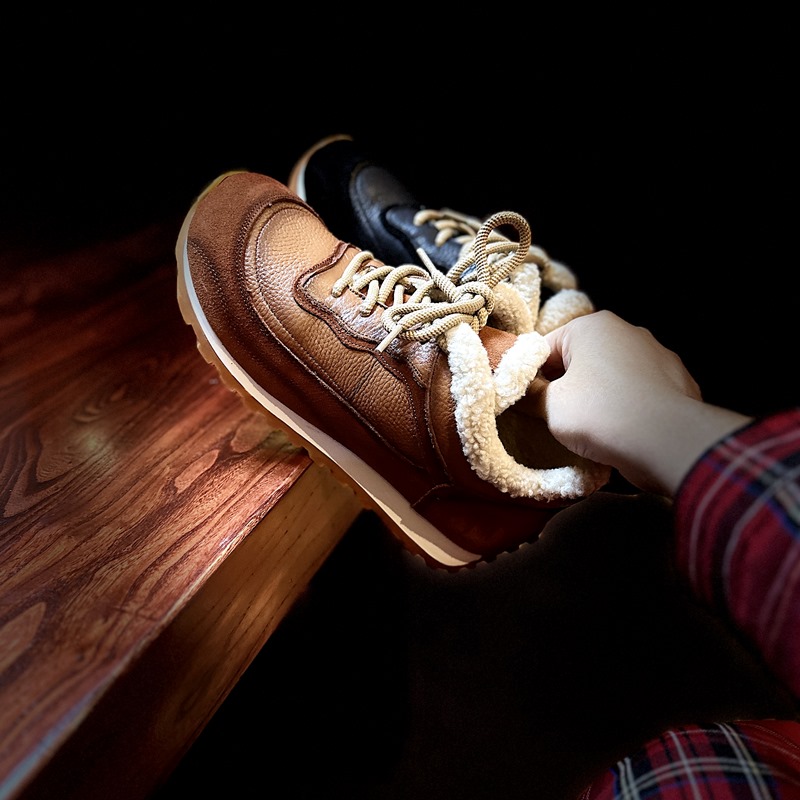 头层牛皮加厚保暖舒适阿甘鞋棉鞋