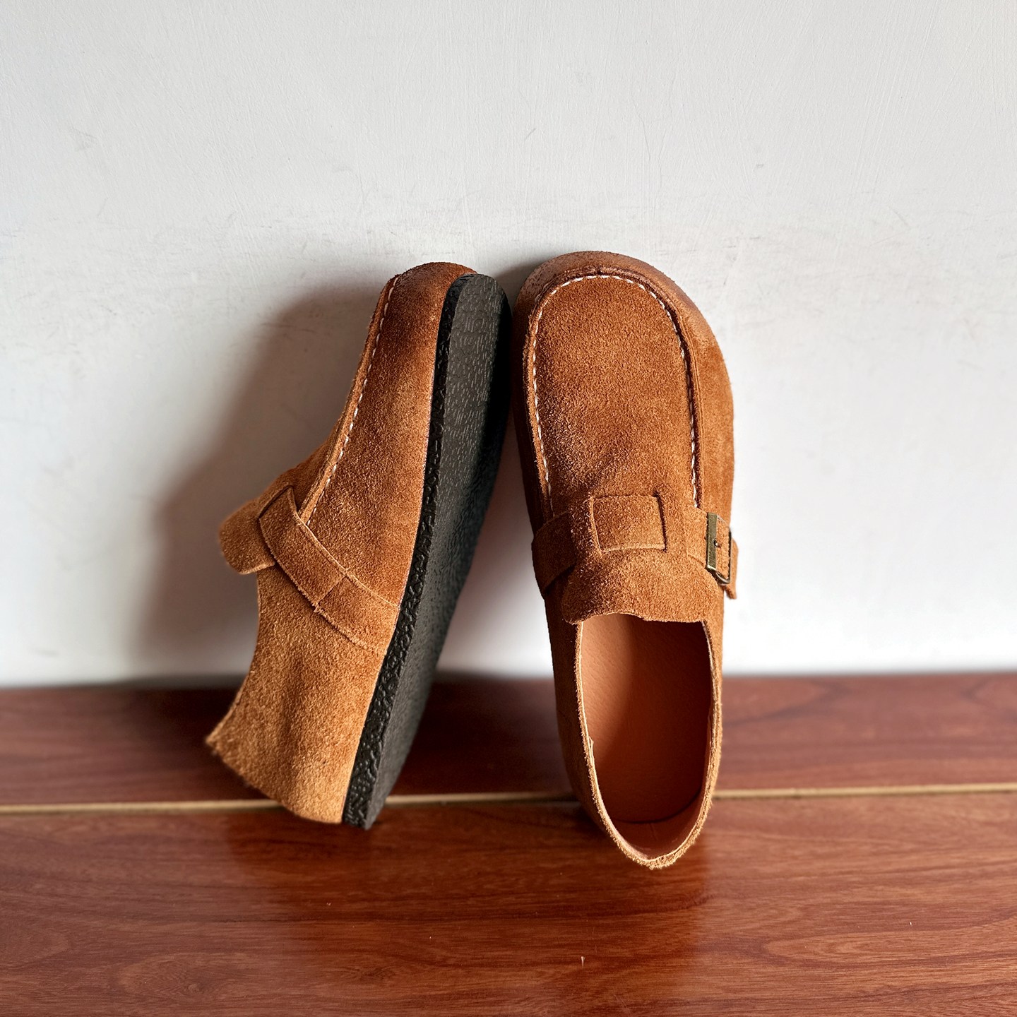 头层牛皮软底软面平底舒适勃肯鞋