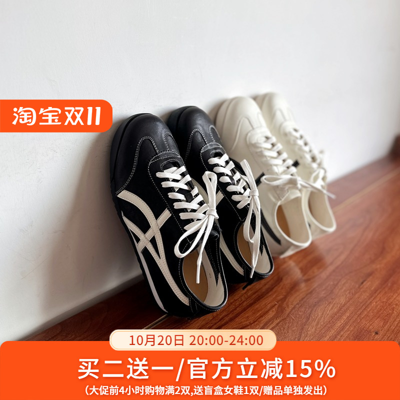 个性马皮小众设计系带休闲德训鞋