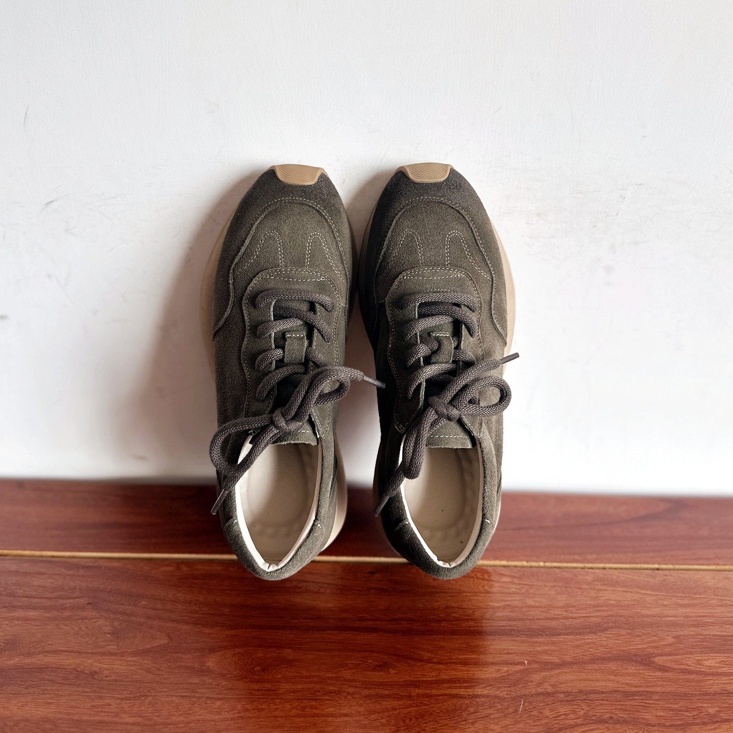 【烁掌柜】2025秋新品简约复古真皮女鞋牛猄皮低跟系带休闲德训鞋,女鞋,时尚休闲鞋,淘宝优惠券,粉丝福利购,淘宝优惠卷