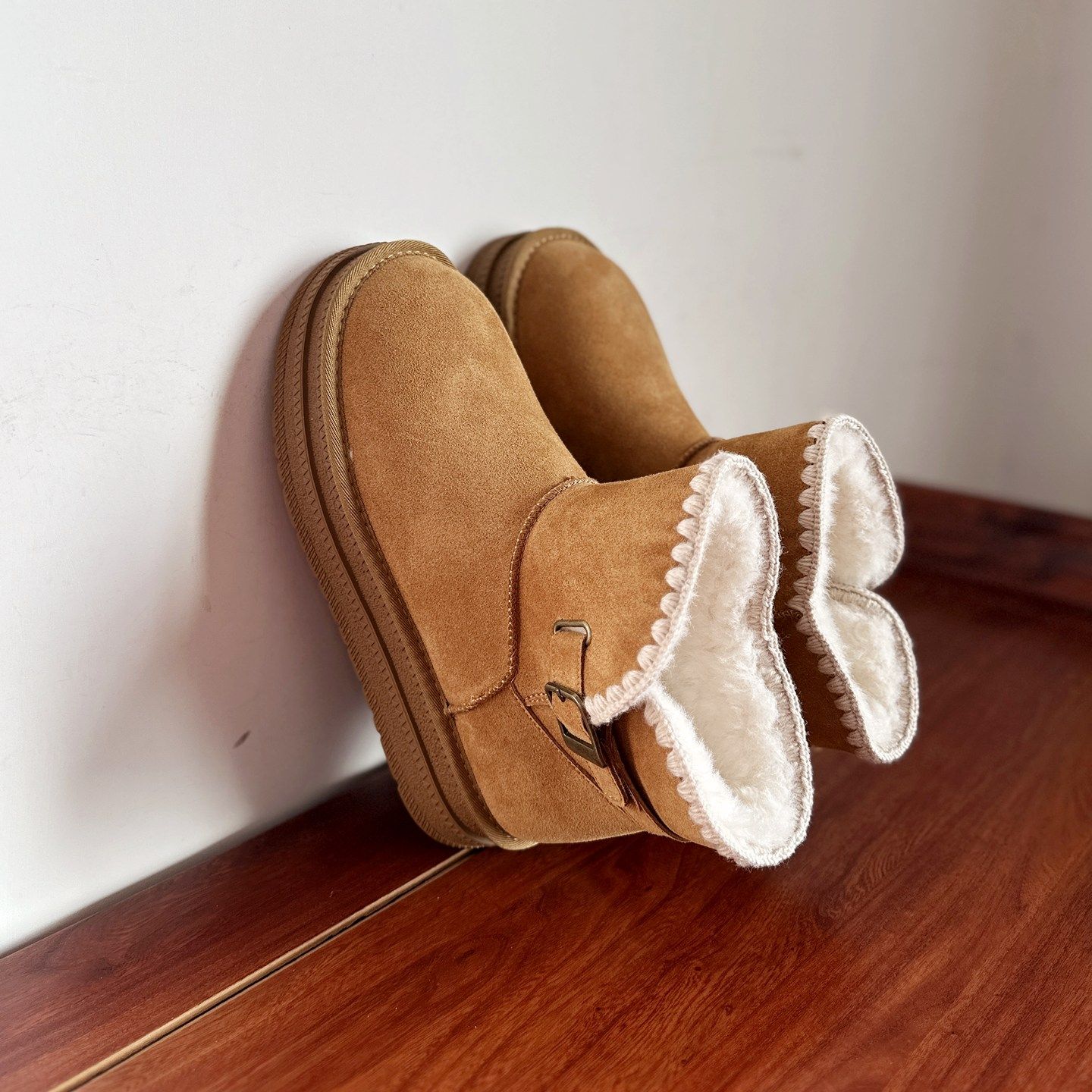 【烁掌柜】2025冬季新品小众毛线钩边设计雪地靴加厚保暖厚底棉靴,女鞋,时尚雪地靴,淘宝优惠券,粉丝福利购,淘宝优惠卷