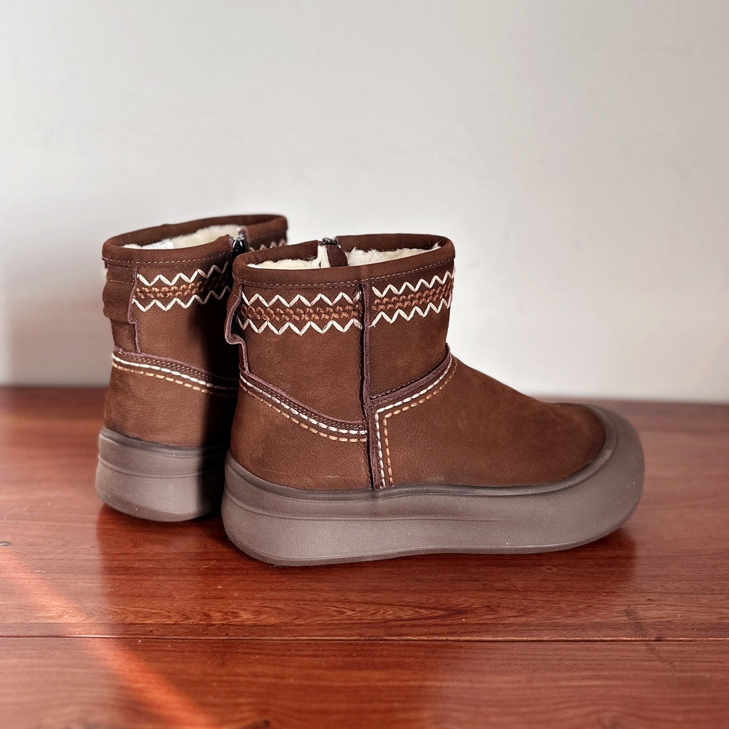 【烁掌柜】2025冬新品复古风真皮女靴头层牛皮松糕厚底保暖雪地靴,女鞋,时尚雪地靴,淘宝优惠券,粉丝福利购,淘宝优惠卷